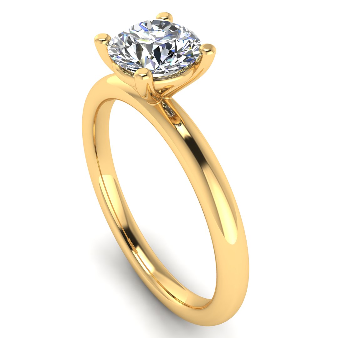 CERTIFIED PLATINUM ROUND DIAMOND ENGAGEMENT RING 1.25ct
