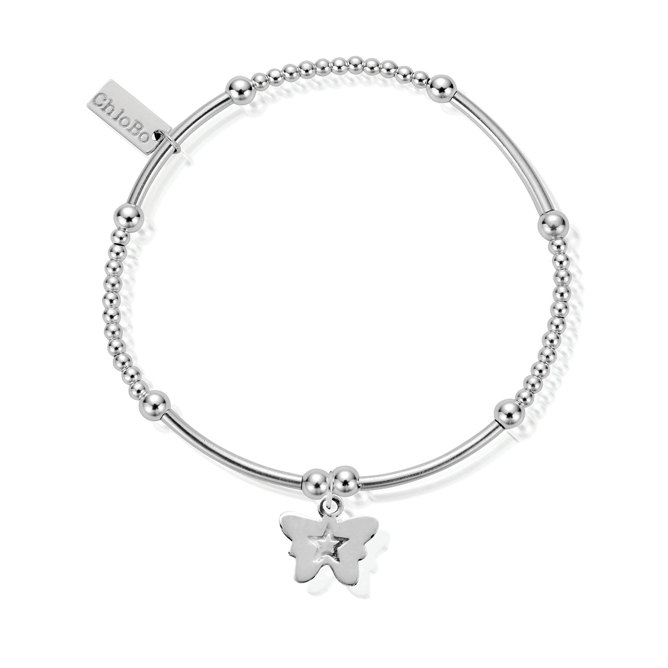Chlobo | Cute Mini Butterfly Silver Bracelet | SBCM408 | by Hooper Bolton