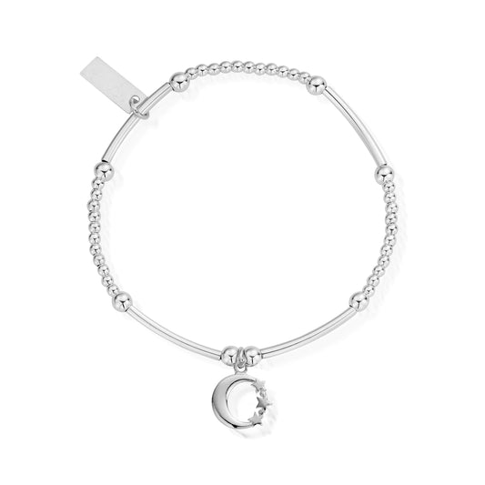 Chlobo | Cute Mini Moon & Stars Silver Bracelet | SBCM580 | by Hooper Bolton