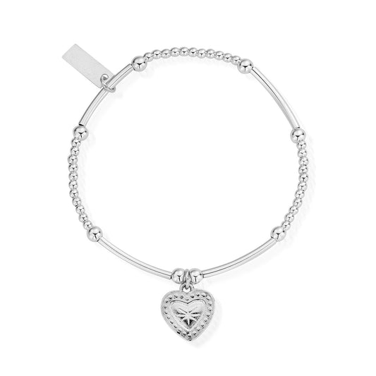 Chlobo | Cute Mini Star Heart Silver Bracelet | SBCM004 | by Hooper Bolton