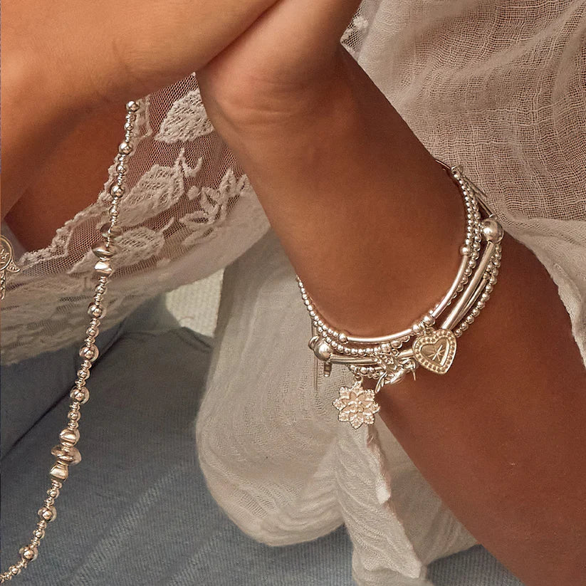 Chlobo | Cute Mini Star Heart Silver Bracelet | SBCM004 | Hooper Bolton UK