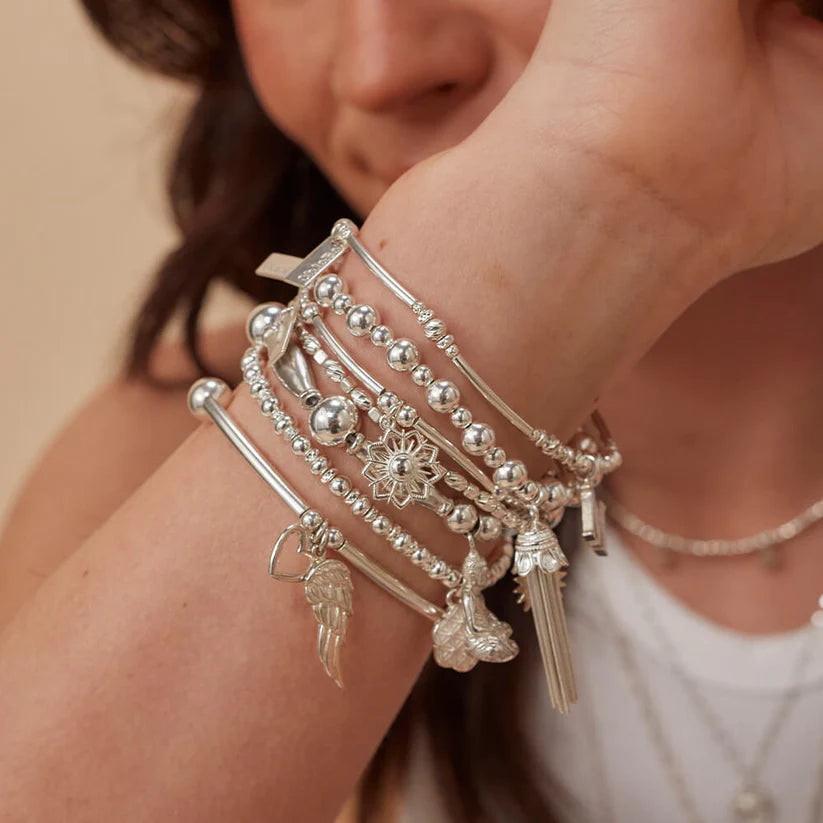 Chlobo| Cute Mini Sun Mandala Silver Bracelet  | SBCM3204 | Hooper Bolton UK
