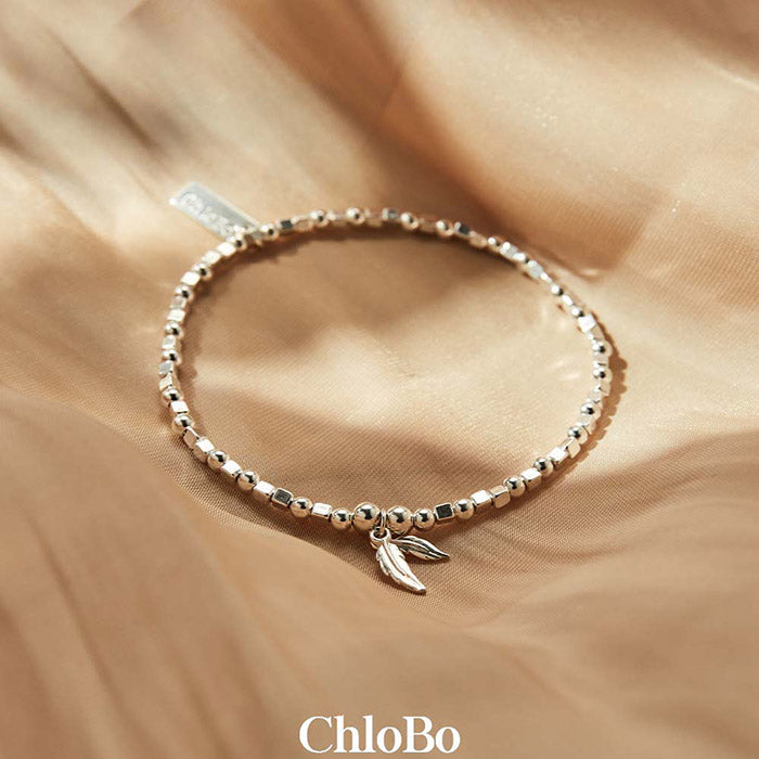 Chlobo | Mini Cube Double Feather Bracelet by Hooper Bolton UK