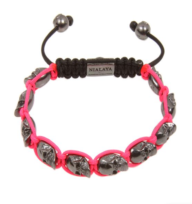 Nialaya Skull Bead Bracelet