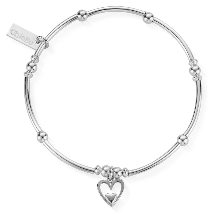 ChloBo Mini Noodle Ball Heart In Heart Bracelet
