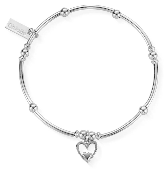 ChloBo Mini Noodle Ball Heart In Heart Bracelet