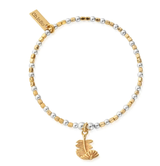 ChloBo Mixed Metal Curved Feather Bracelet