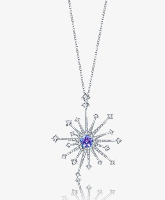 Fei Liu Carpe Diem Silver Large Crystal Sparkler Pendant