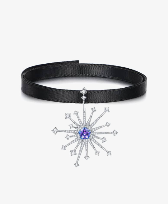 Fei Liu Carpe Diem Silver Large Crystal Sparkler Pendant