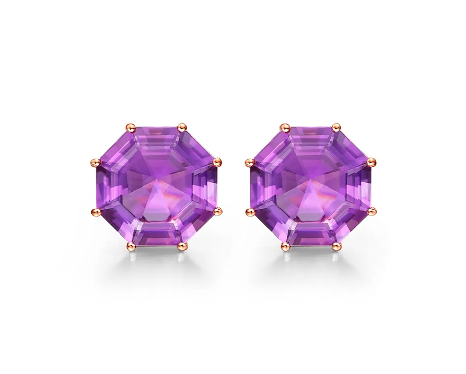Fei Liu Victoriana Small Octagon Stud Earrings