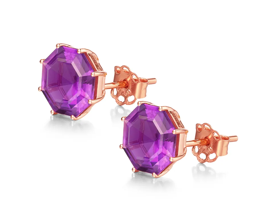 Fei Liu Victoriana Small Octagon Stud Earrings