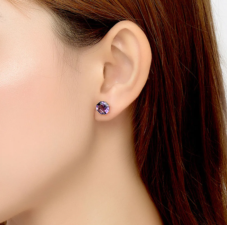 Fei Liu Victoriana Small Octagon Stud Earrings