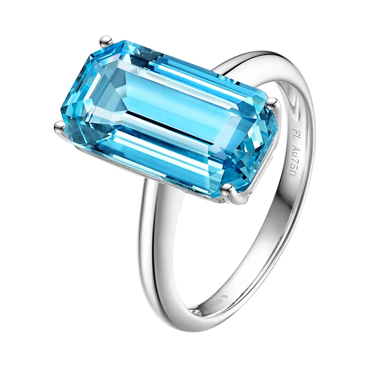 Fei Liu Victoriana Emerald Cut Solitaire Ring