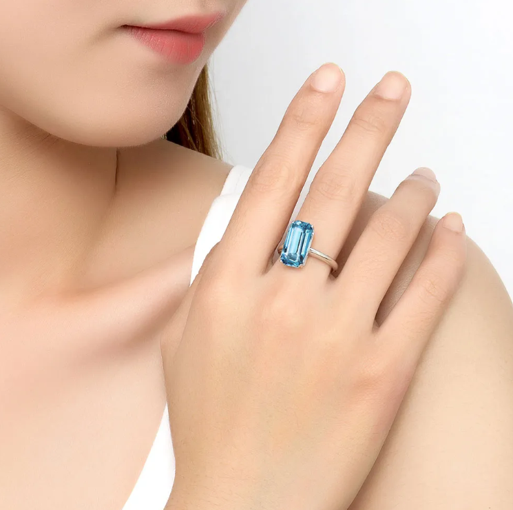 Fei Liu Victoriana Emerald Cut Solitaire Ring