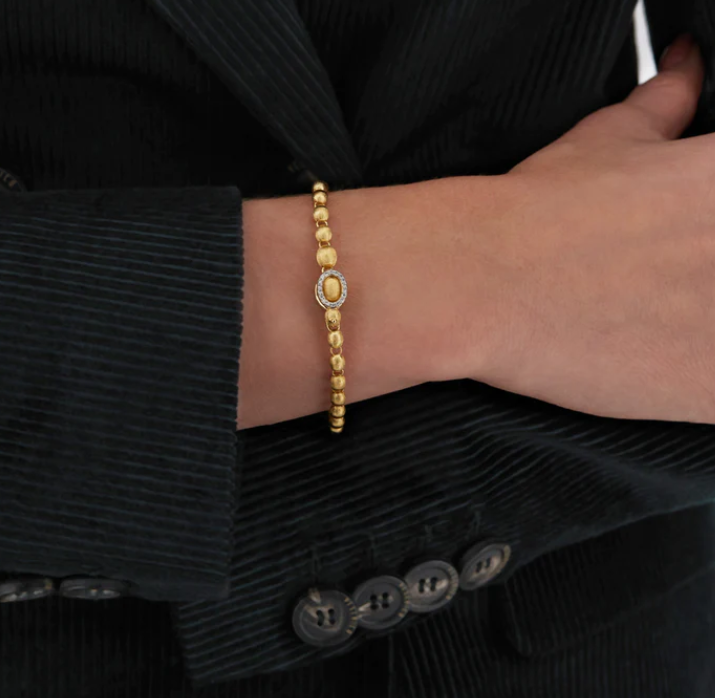 Nanis - "IVY" GOLD AND DIAMONDS SLIM BRACELET