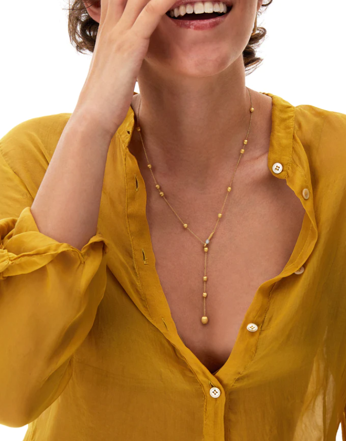 Nanis - "SOFFIO" GOLD AND DIAMONDS Y NECKLACE