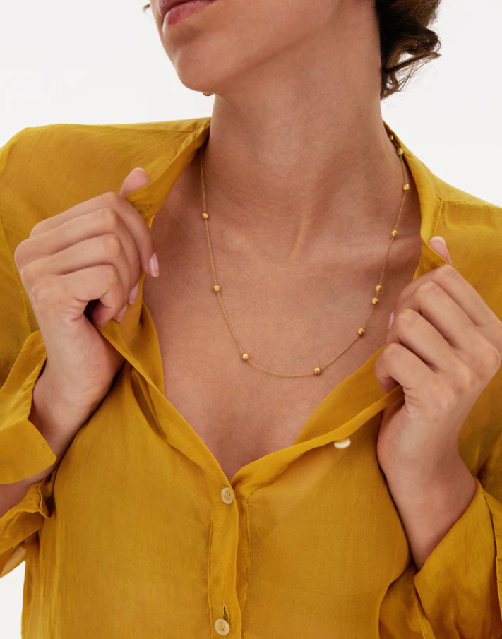 Nanis - "SOFFIO" GOLD AND DIAMONDS Y NECKLACE