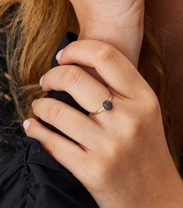 Nanis - "MYSTERY BLACK" GOLD AND BLACK DIAMONDS RING (original rrp £1,320)