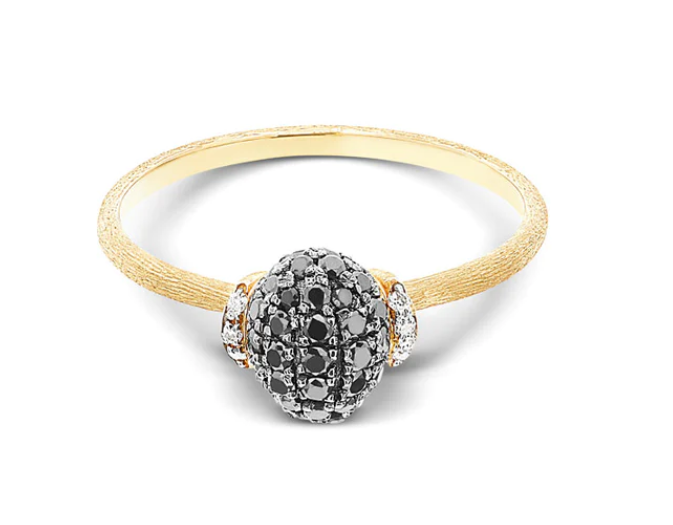 Nanis - "MYSTERY BLACK" GOLD AND BLACK DIAMONDS RING (original rrp £1,320)