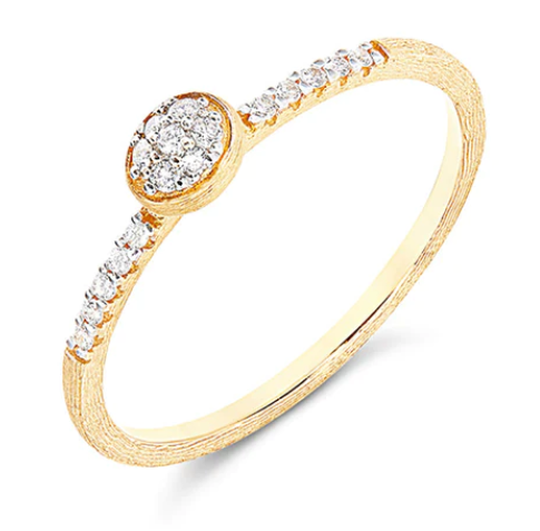 Nanis - "ÉLITE" DIAMONDS AND HAND-ENRAVED GOLD ELEGANT ENGAGEMENT RING