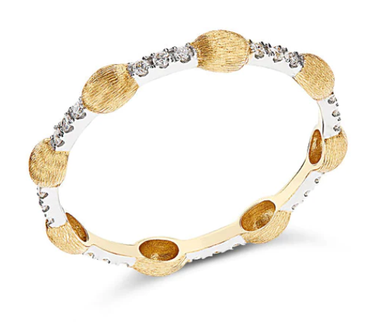 Nanis - "DANCING ÉLITE" DIAMONDS BARS AND GOLD BOULES RING