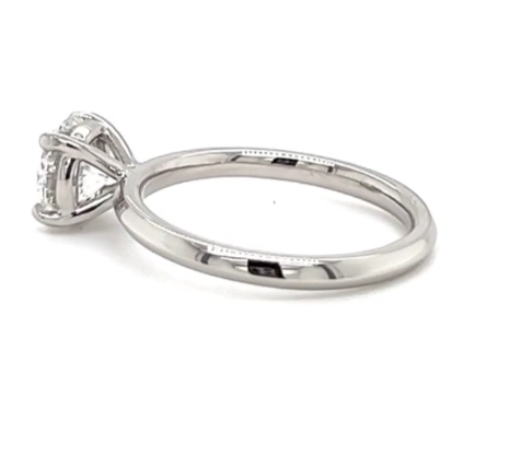 CERTIFIED PLATINUM ROUND DIAMOND ENGAGEMENT RING 1.25ct
