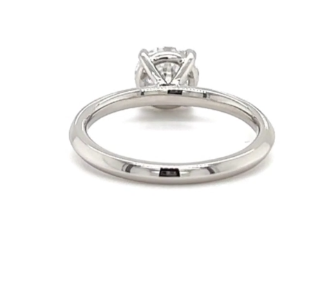 CERTIFIED PLATINUM ROUND DIAMOND ENGAGEMENT RING 1.25ct