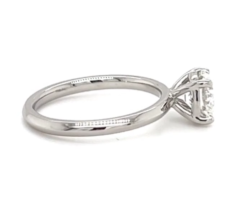 CERTIFIED PLATINUM ROUND DIAMOND ENGAGEMENT RING 1.25ct