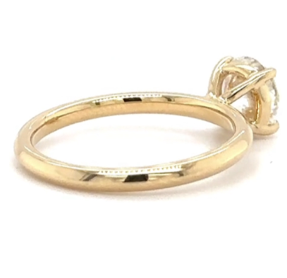 CERTIFIED 18ct YELLOW GOLD ROUND DIAMOND HIDDEN HALO ENGAGEMENT RING 1.25ct