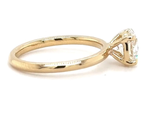 CERTIFIED 18ct YELLOW GOLD ROUND DIAMOND HIDDEN HALO ENGAGEMENT RING 1.25ct
