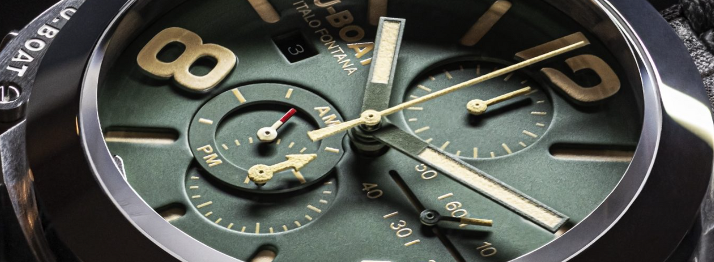 U-BOAT WATCH CLASSICO 45 TUNGSTENO CAS GREEN REF. 9581