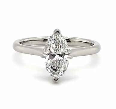 CERTIFIED PLATINUM MARQUISE DIAMOND ENGAGEMENT RING 1.00ct