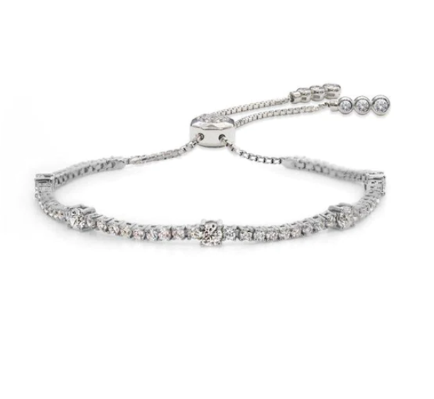 CARAT LONDON PHOEBE BRACELET WHITE GOLD PLATED