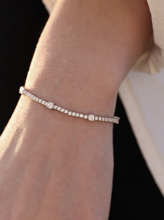 CARAT LONDON PHOEBE BRACELET WHITE GOLD PLATED