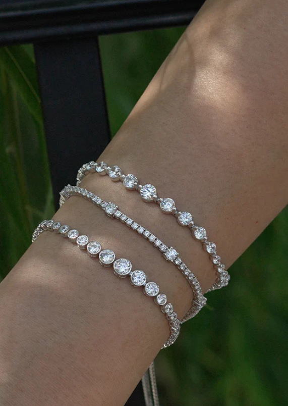CARAT LONDON PHOEBE BRACELET WHITE GOLD PLATED