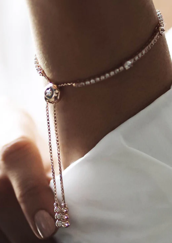 CARAT LONDON PHOEBE BRACELET WHITE GOLD PLATED