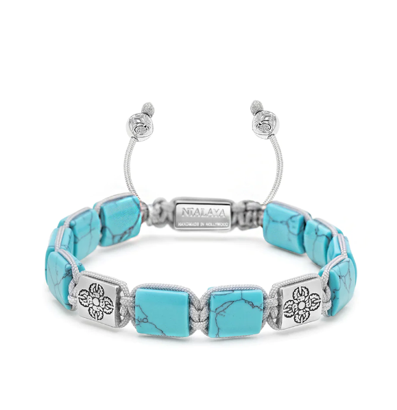 Nialaya The Dorje Flatbead Collection - Turquoise and Silver