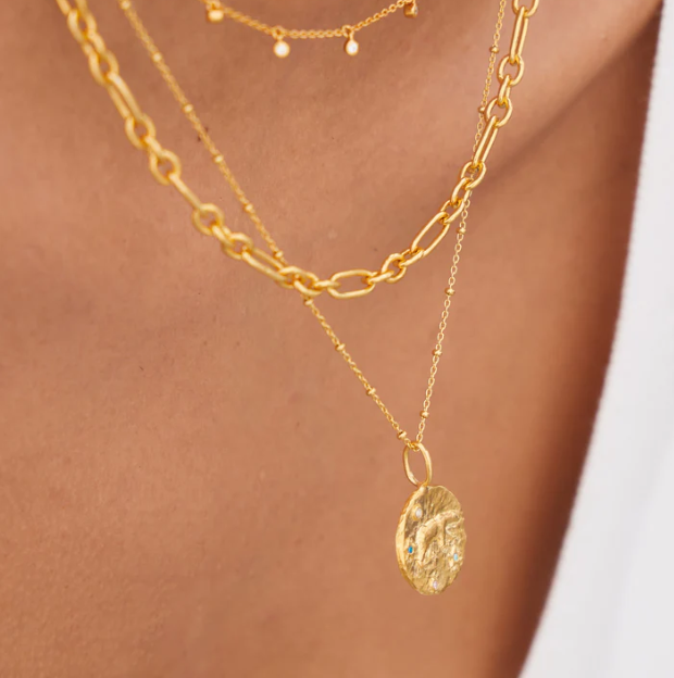 Catherine Zoraida Gold Figaro Cloud Chain Necklace