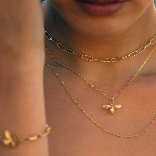 Catherine Zoraida Silver Little Bee Pendant