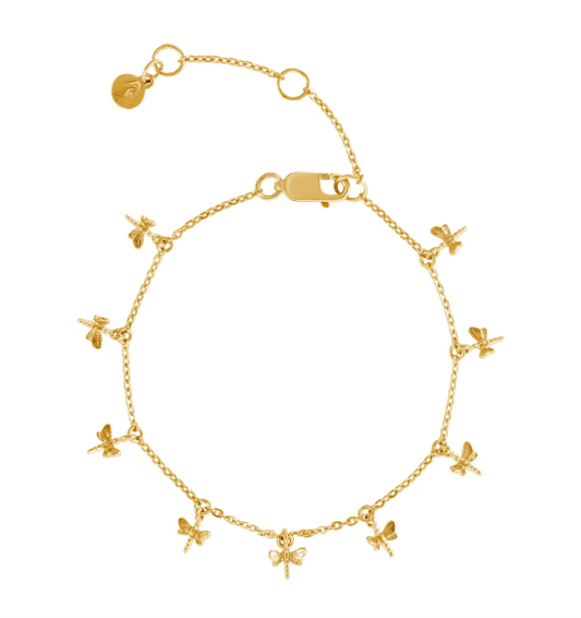 Catherine Zoraida Gold Dancing Dragonflies Bracelet