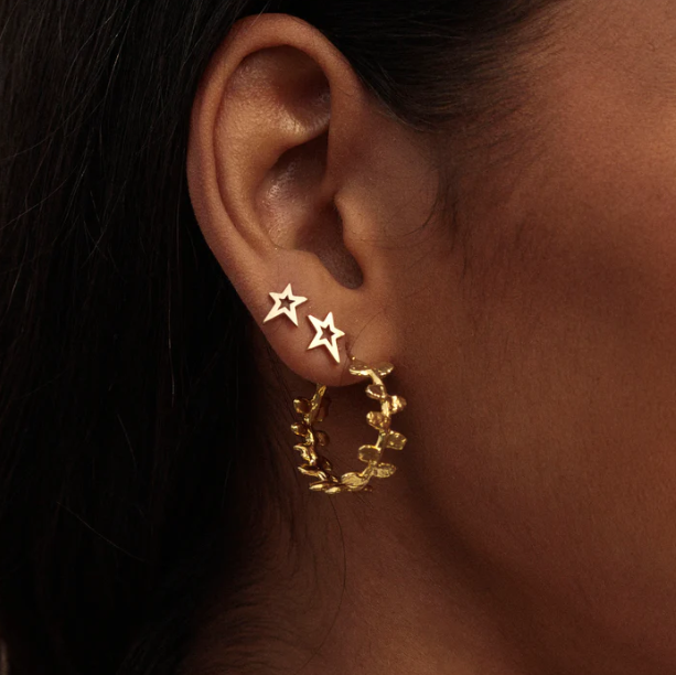 Catherine Zoraida Silver Shooting Star Stud Earrings