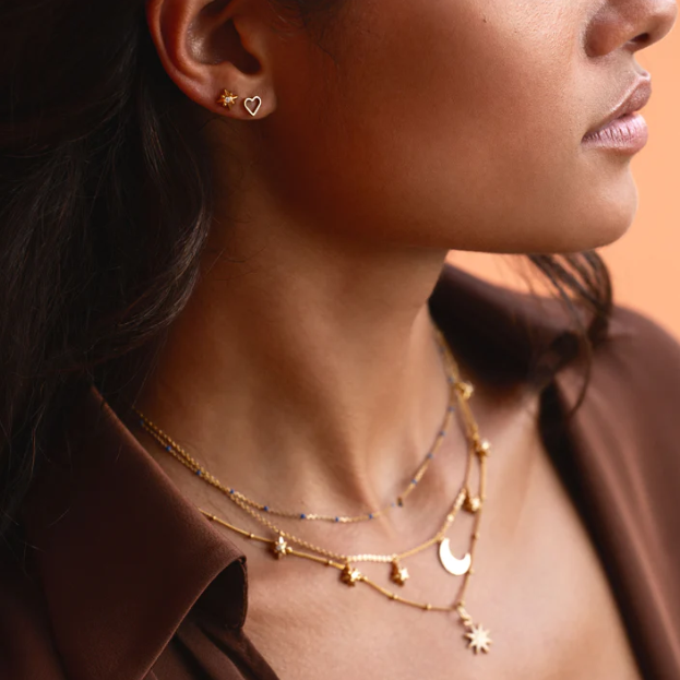 Catherine Zoraida Gold Starry Night Stud Earrings