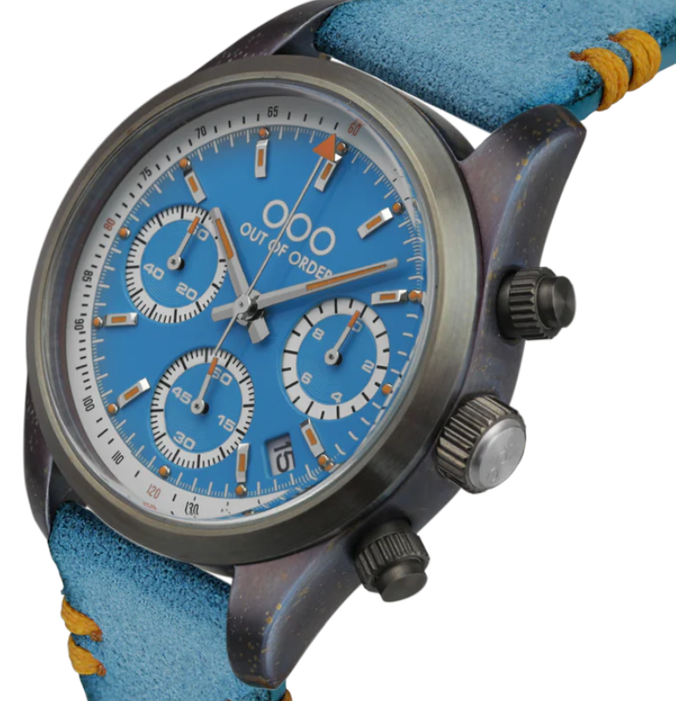 OUT OF ORDER WATCH AZURE SPORTY CRONOGRAFO