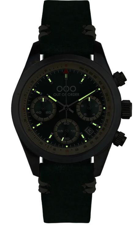 OUT OF ORDER WATCH ROYAL GREEN SPORTY CRONOGRAFO