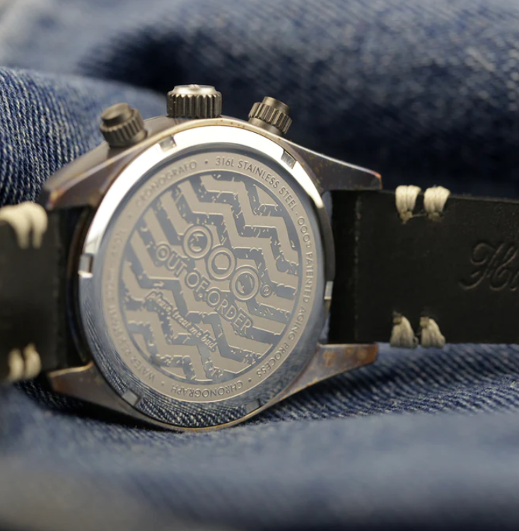 OUT OF ORDER WATCH CREAM SPORTY CRONOGRAFO - STAINLESS STEEL