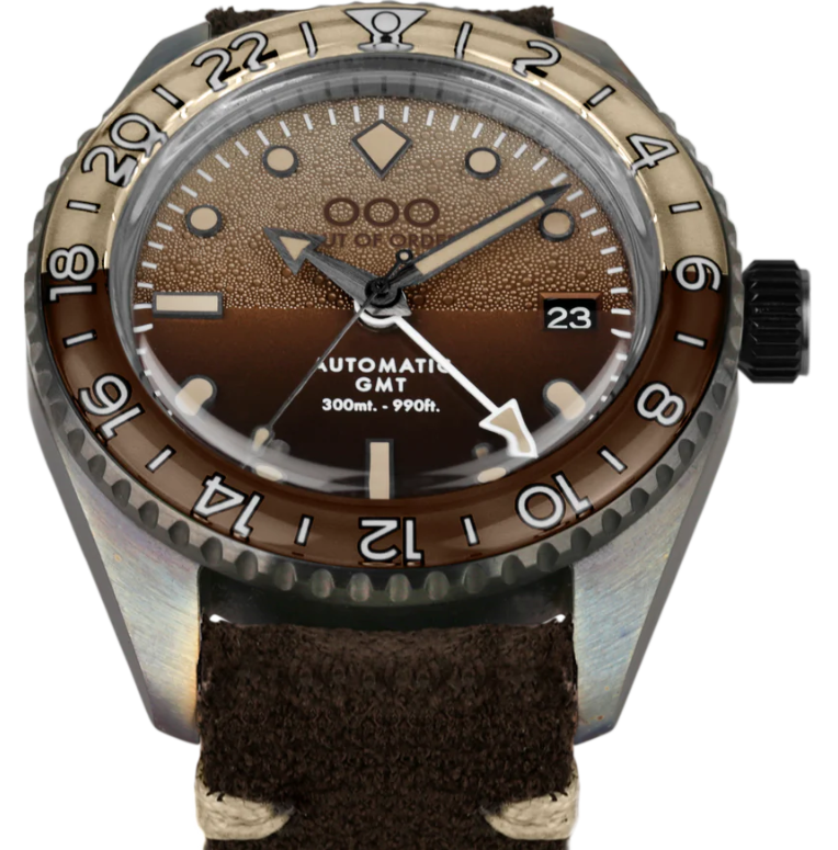 OUT OF ORDER WATCH IRISH COFFEE AUTOMATIC GMT