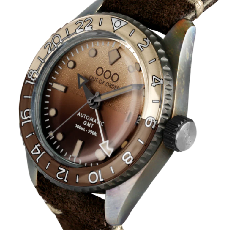 OUT OF ORDER WATCH IRISH COFFEE AUTOMATIC GMT