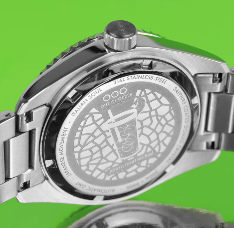 OUT OF ORDER WATCH MIDORI AUTOMATIC GMT - ULTRA BRUSHED