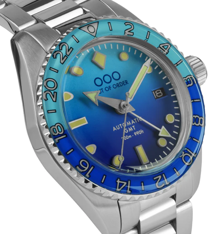 OUT OF ORDER WATCH BOMBA BLU AUTOMATIC GMT - ULTRA BRUSHED