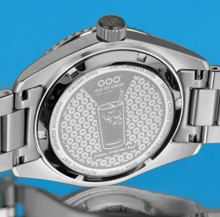 OUT OF ORDER WATCH BOMBA BLU AUTOMATIC GMT - ULTRA BRUSHED